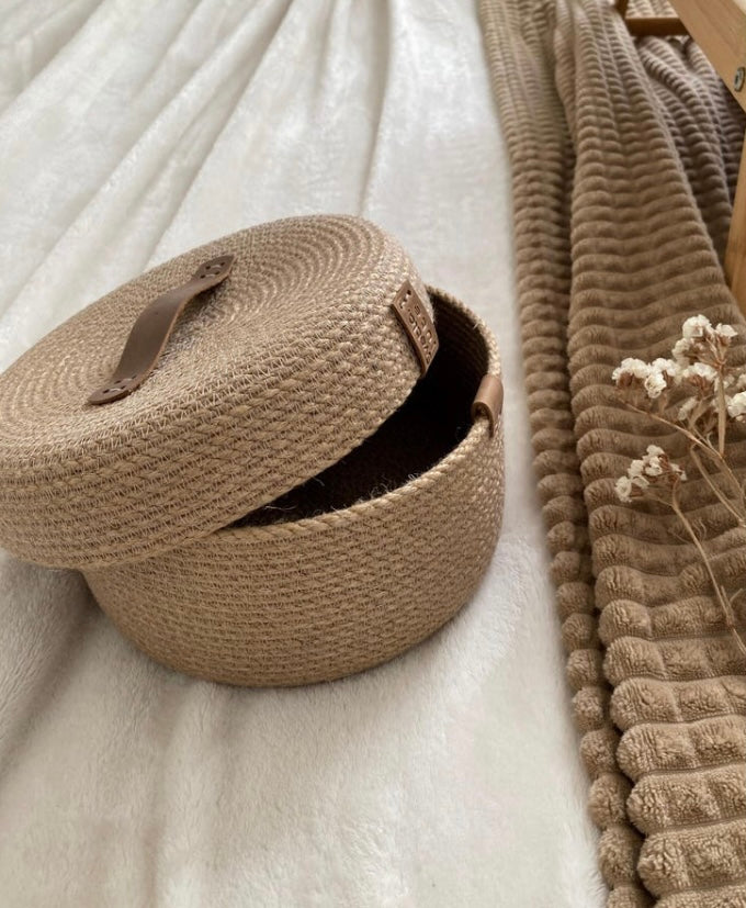 Basket with Lid Colored