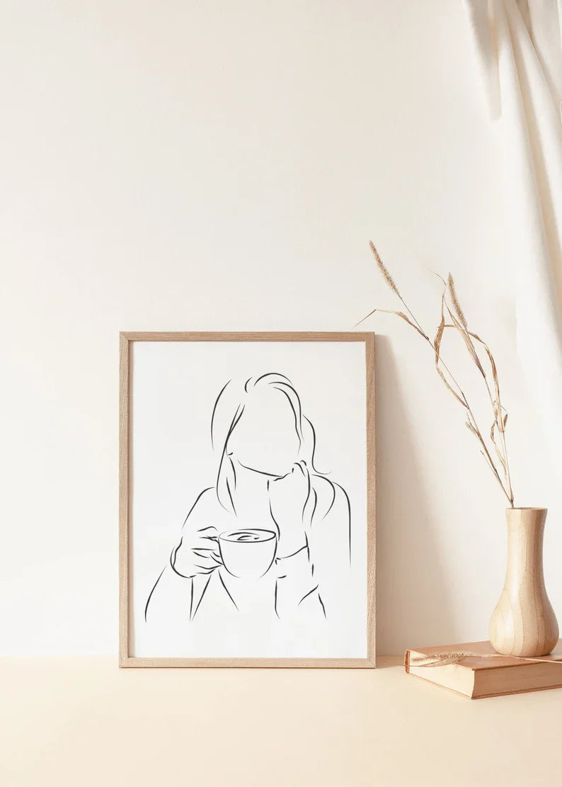 Woman Line Art Drawing IV