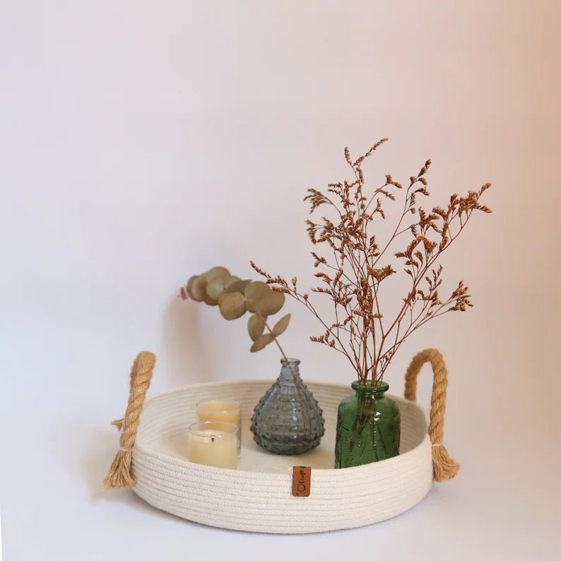 Tray with handlles
