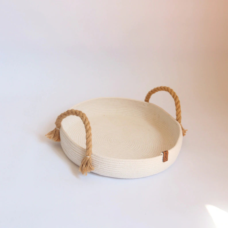 Tray with handlles