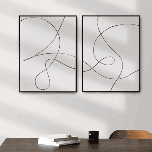 Set of 2 line boho art frame (Copy)