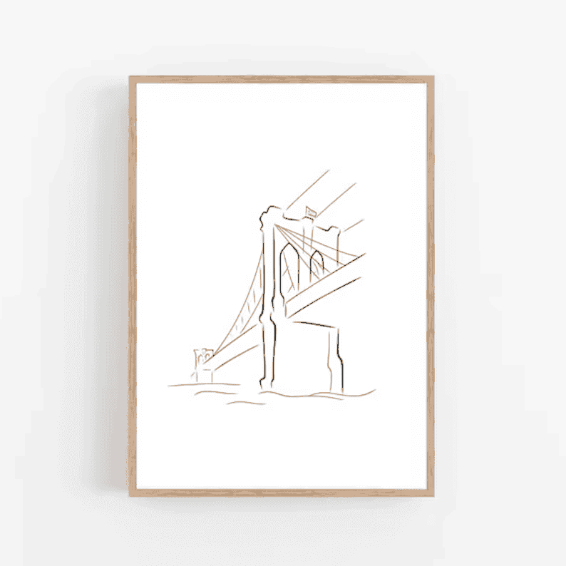 Bridge line boho art frame