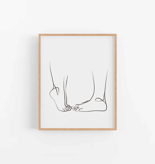 Couple line boho art