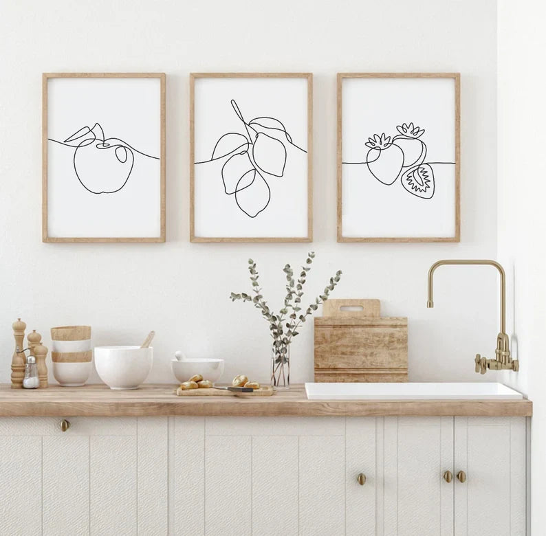 Set Of Three line boho drawing