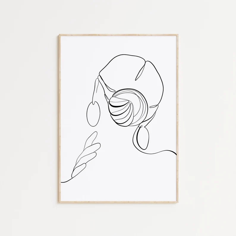 Minimalist woman line drawing II