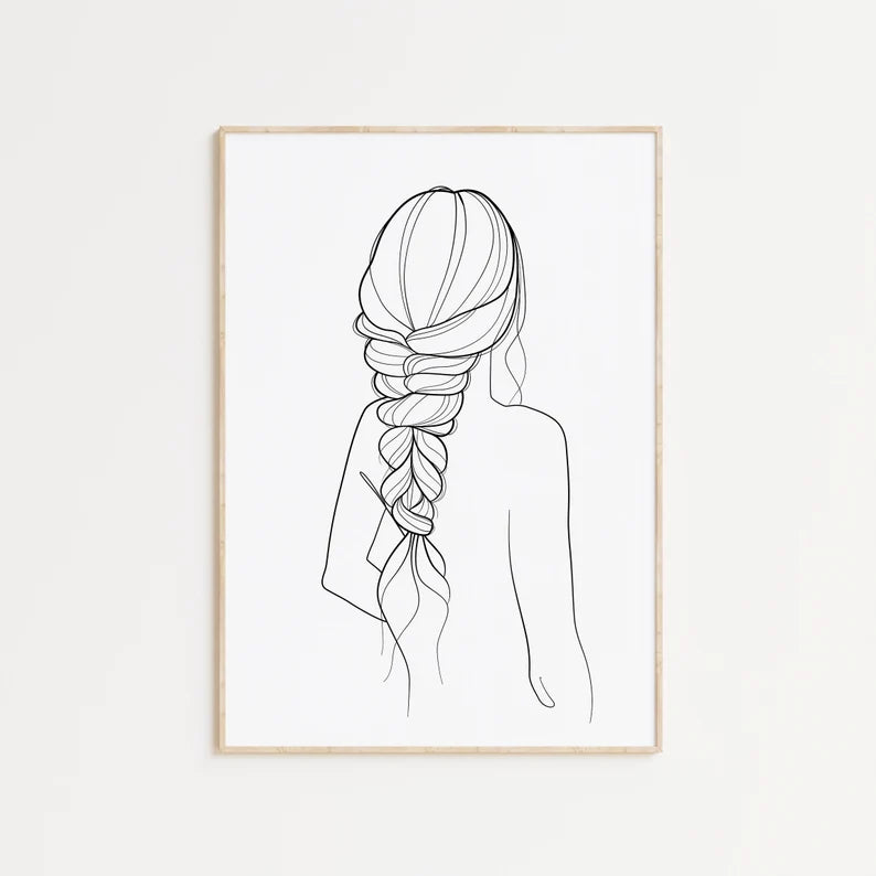 Minimalist line boho art