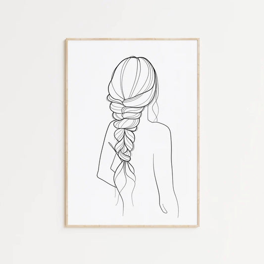 Minimalist line boho art