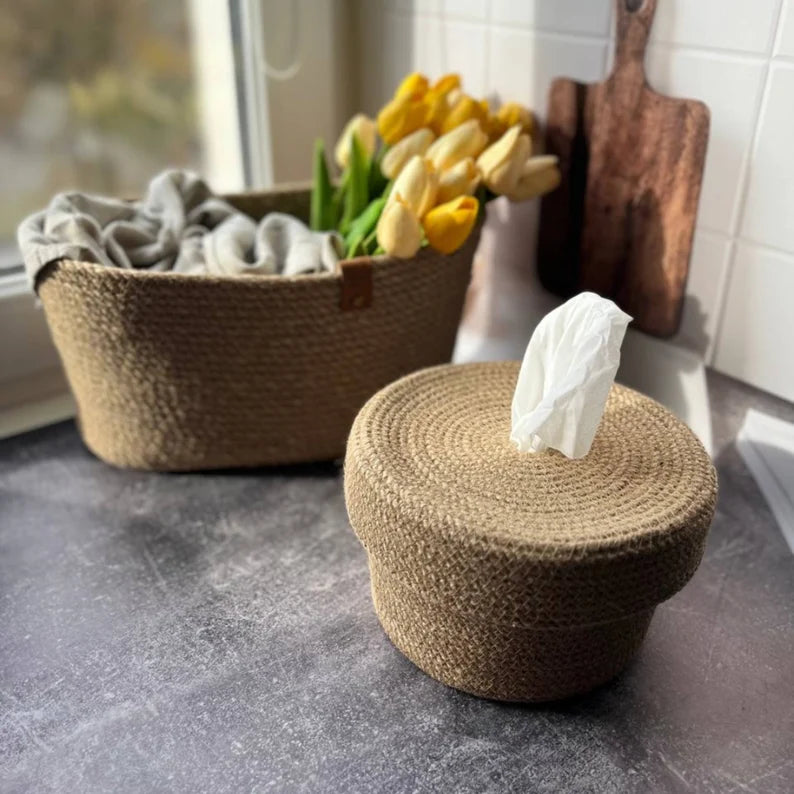 Round Handmade Tissue Box
